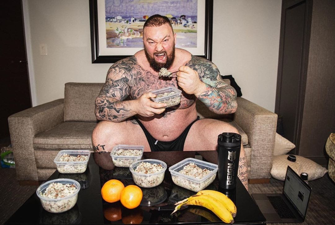 Diet For The Strongest: Hafthor Bjornsson Tells What He Eats During A Day.
