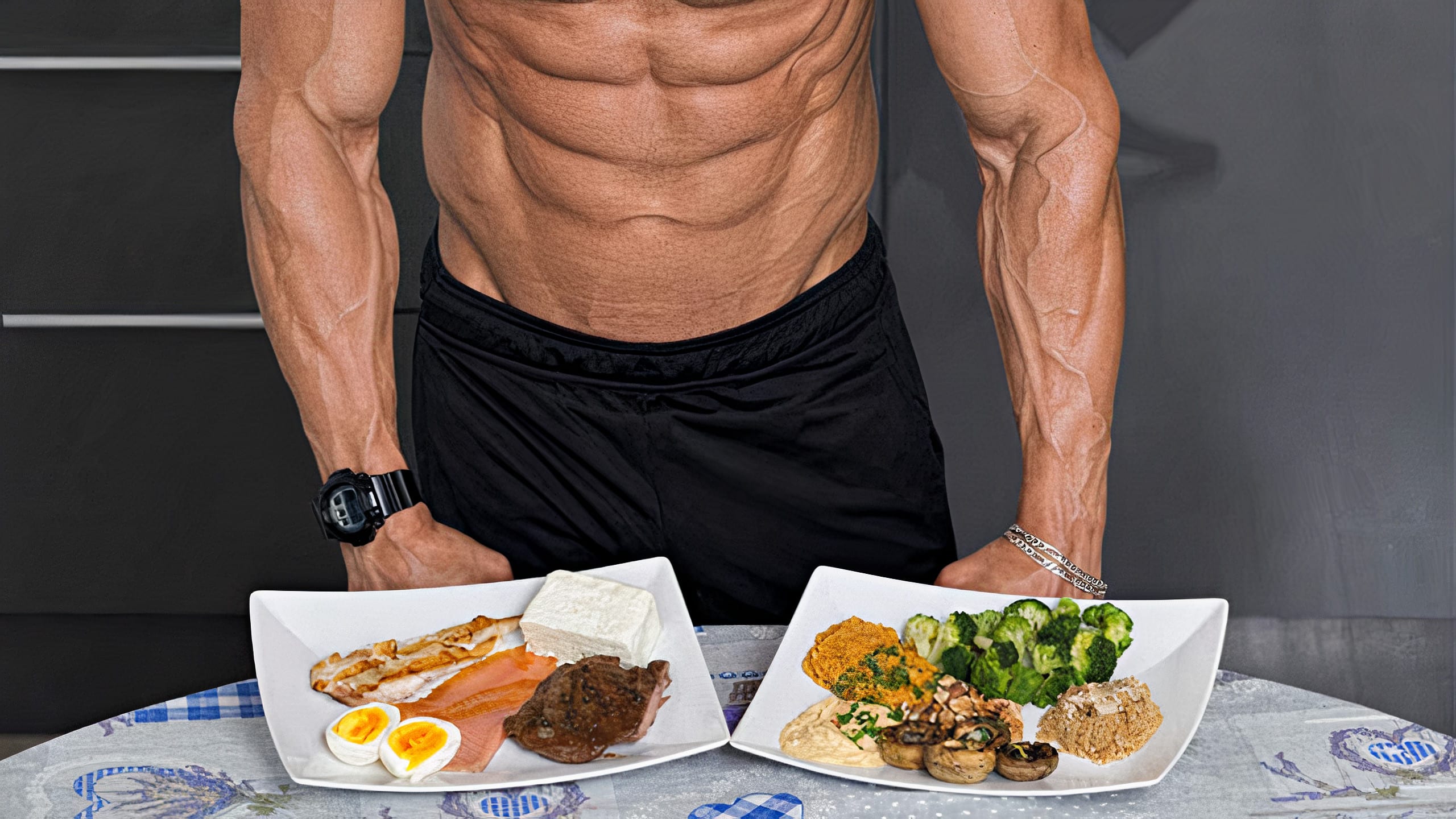 Bodybuilder Looking At Foods That Contain Natural Steroids